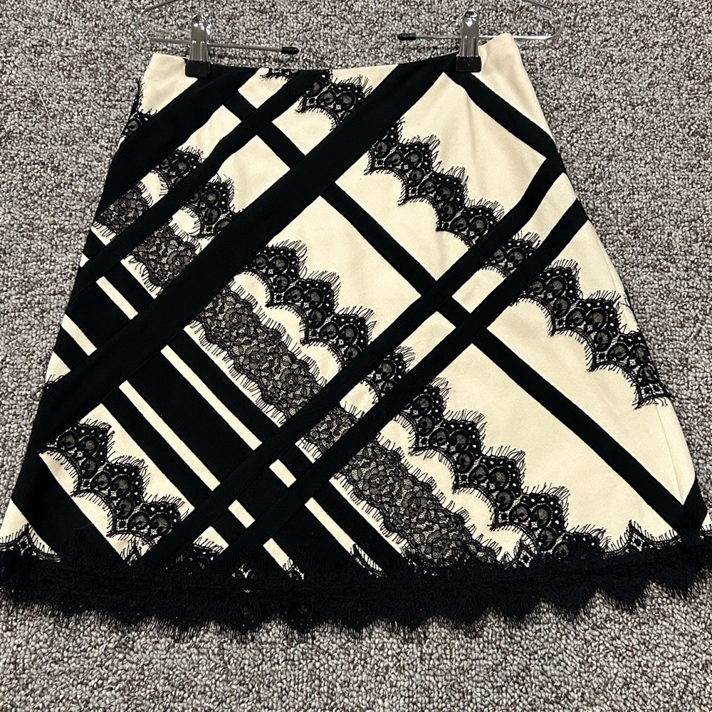 Nanette Lepore A-line skirt with lace pattern